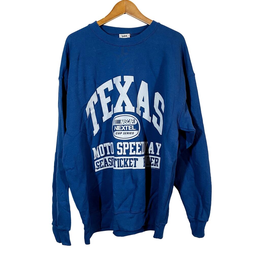 Lee Sport Texas Motor Speedway Season Ticketholder Sweatshirt Blue silver - XL